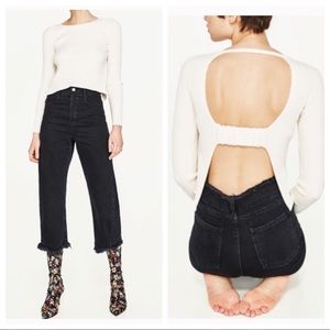 ZARA | RIBBED TOP WITH OPEN BACK